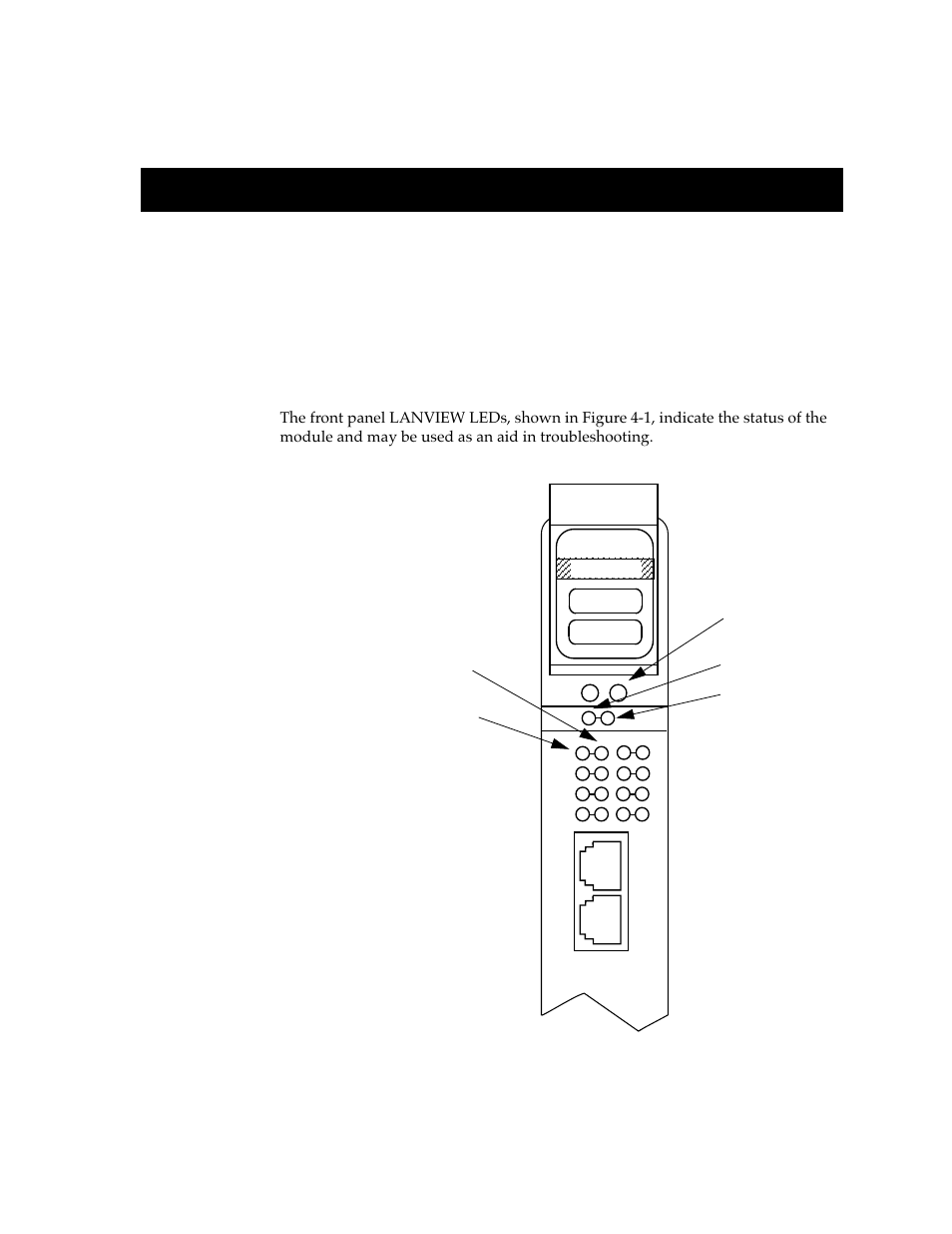 Lanview leds, Chapter 4 | Cabletron Systems 9W111-08 User Manual | Page 23 / 28