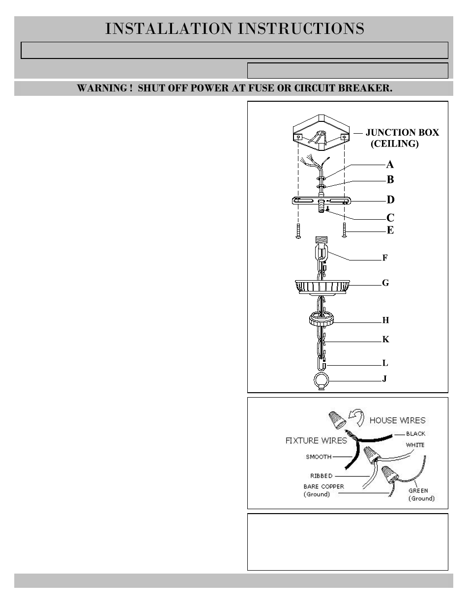 Installation instructions | Golden Lighting 8118-SF PW User Manual | Page 4 / 4