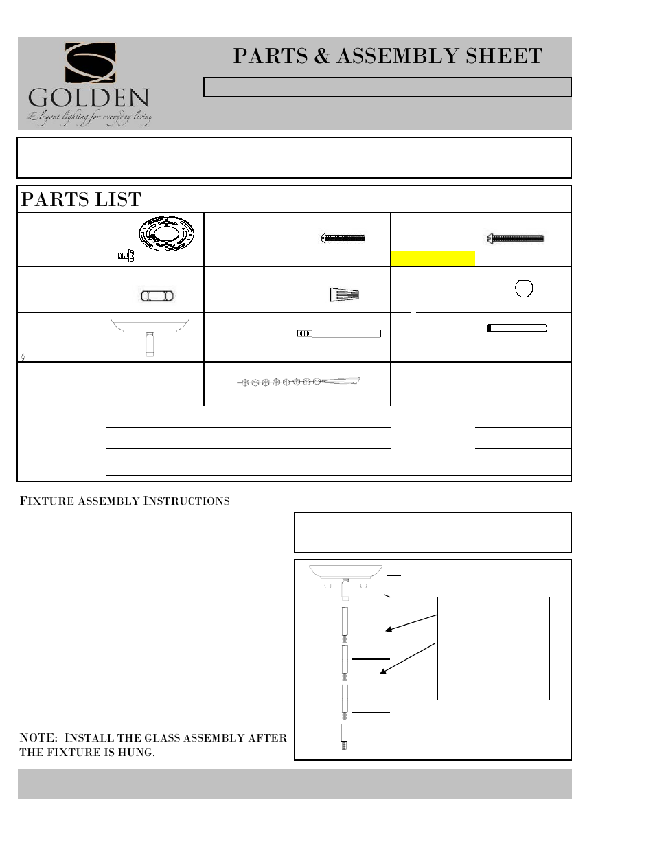 Golden Lighting 8201-M1L BLK User Manual | 3 pages