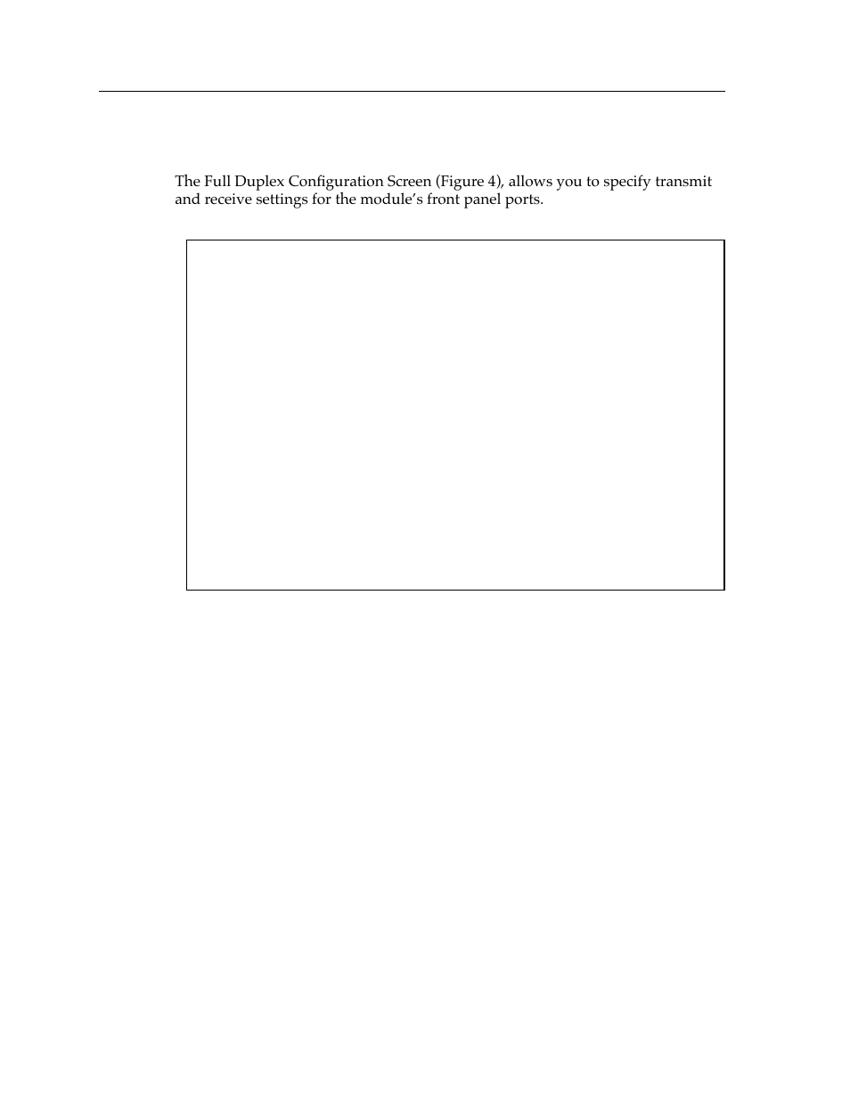 Full duplex configuration screen | Cabletron Systems 9F426-03 User Manual | Page 12 / 14