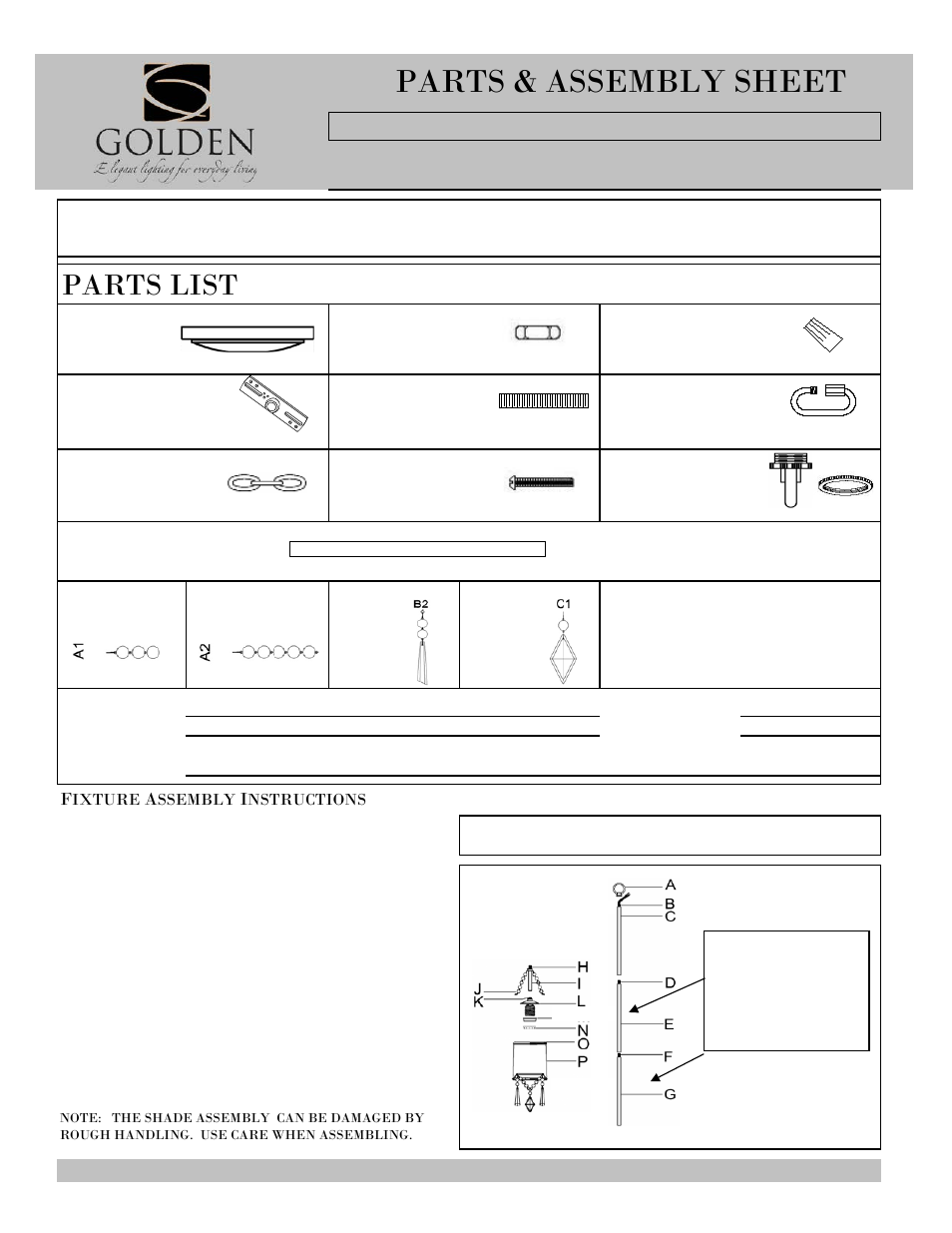 Golden Lighting 8981-M1L GRM User Manual | 5 pages