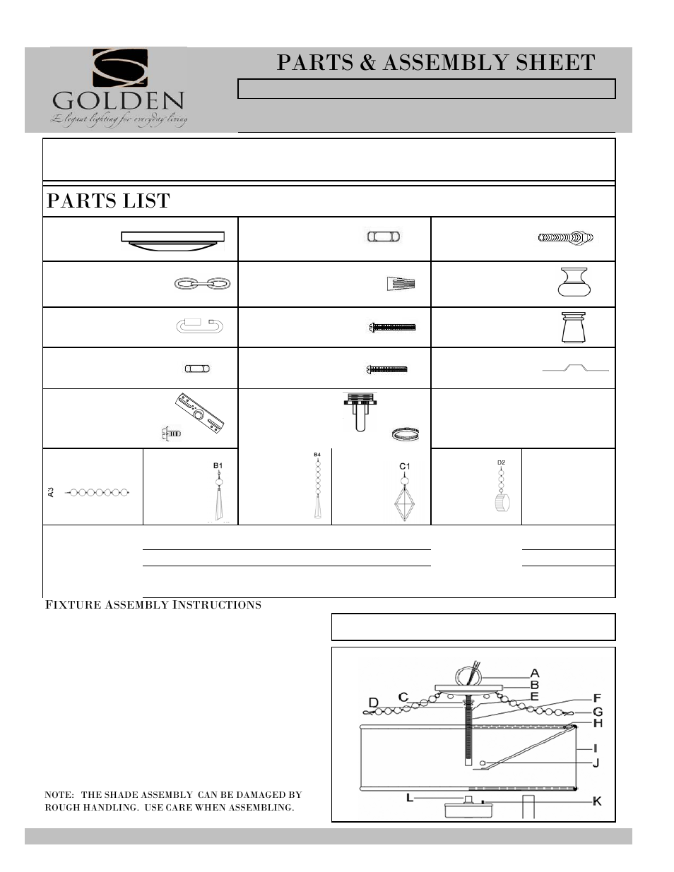 Golden Lighting 8981-SF GRM User Manual | 6 pages