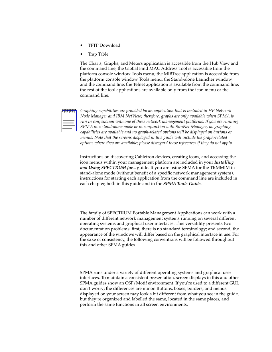 Conventions, Screen displays, Conventions -3 | Screen displays -3 | Cabletron Systems SPECTRUM TRMMIM User Manual | Page 11 / 120