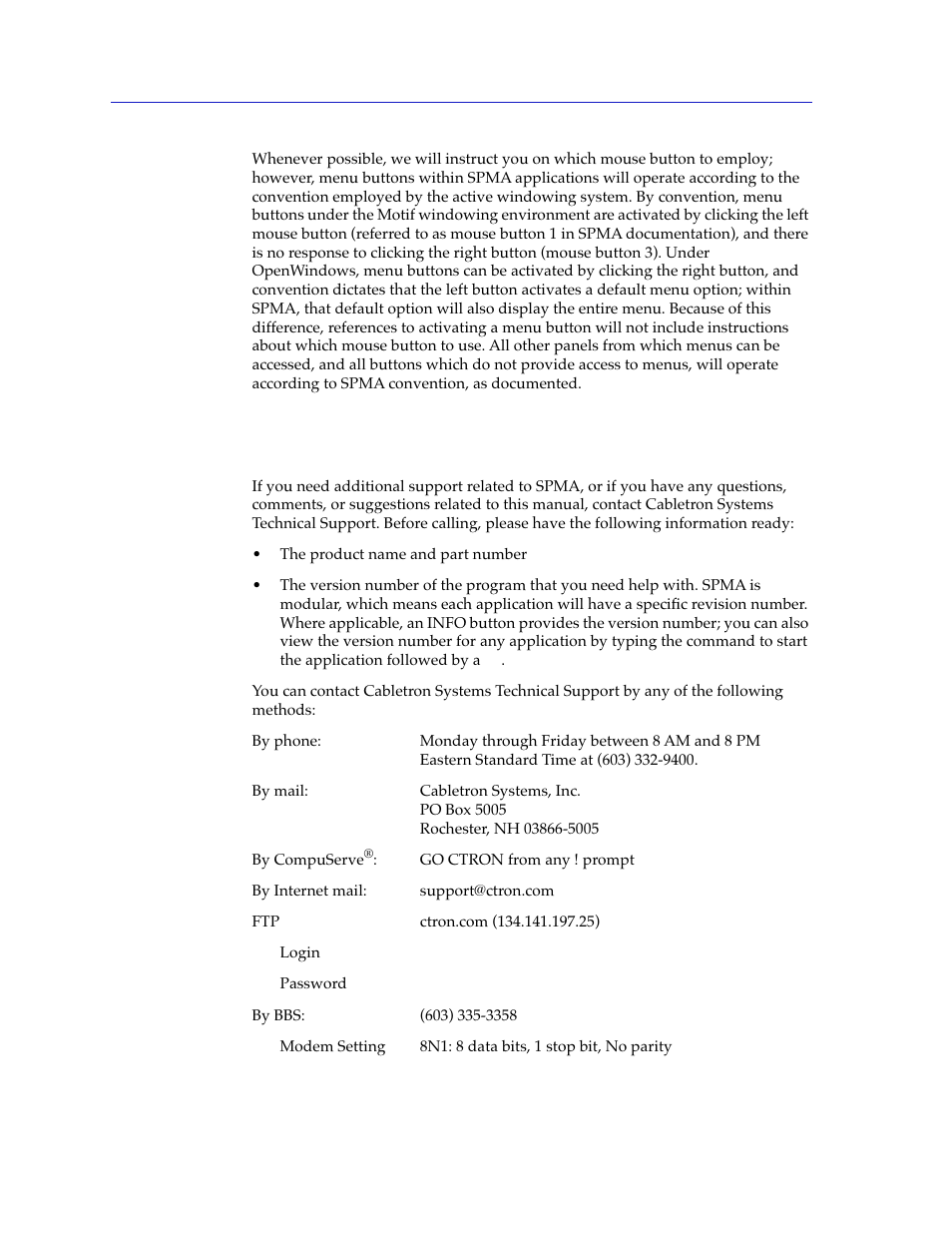 Getting help, Getting help -6 | Cabletron Systems SPECTRUM TRMMIM User Manual | Page 14 / 120