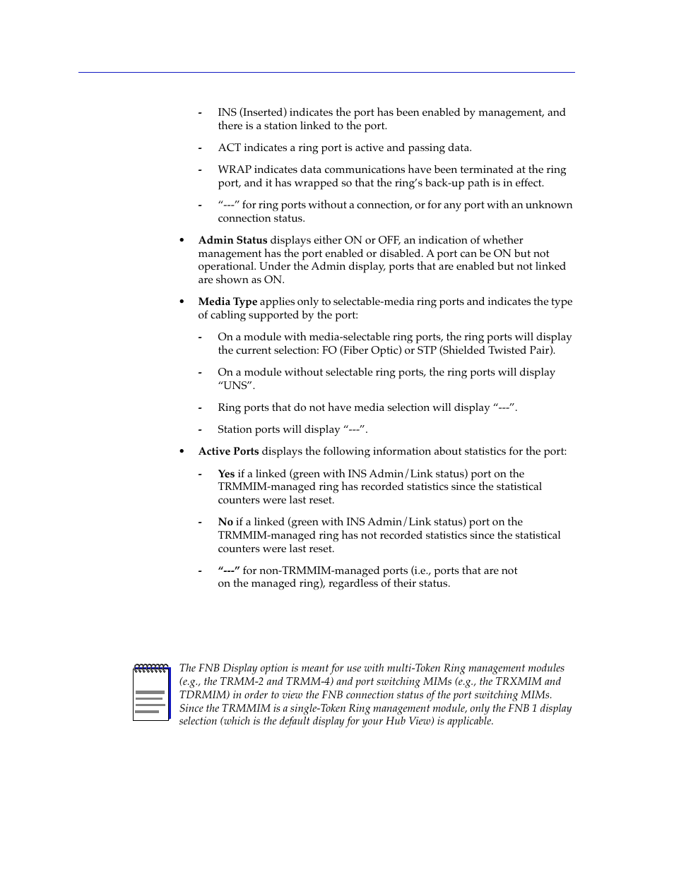 Fnb display, Fnb display -10 | Cabletron Systems SPECTRUM TRMMIM User Manual | Page 26 / 120