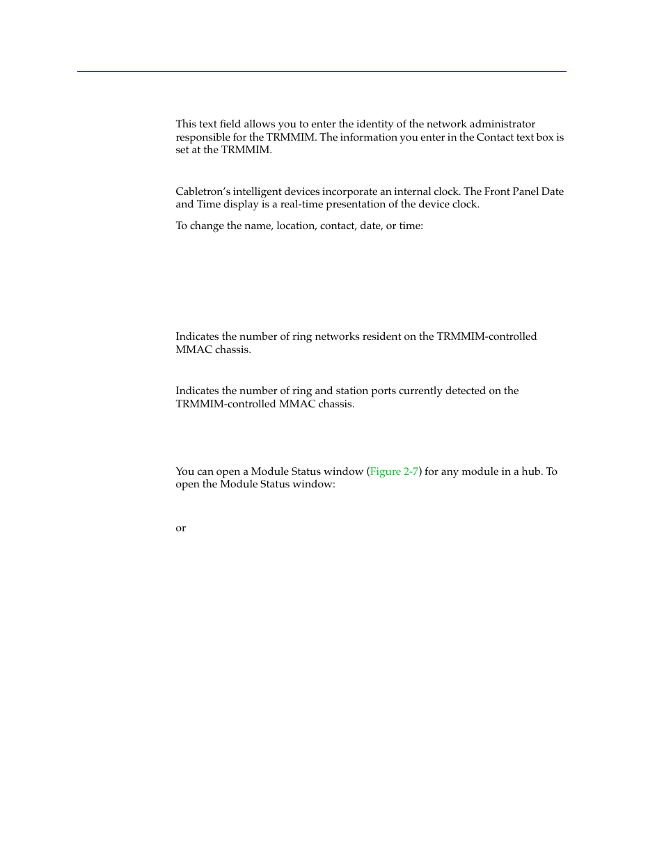 Checking module status, Checking module status -14 | Cabletron Systems SPECTRUM TRMMIM User Manual | Page 30 / 120