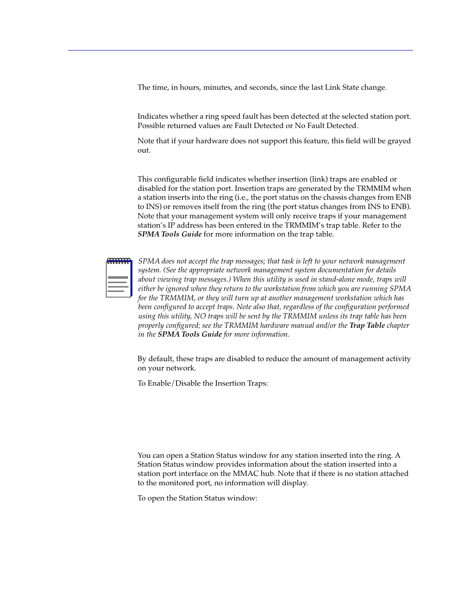 Checking station status, Checking station status -17 | Cabletron Systems SPECTRUM TRMMIM User Manual | Page 33 / 120