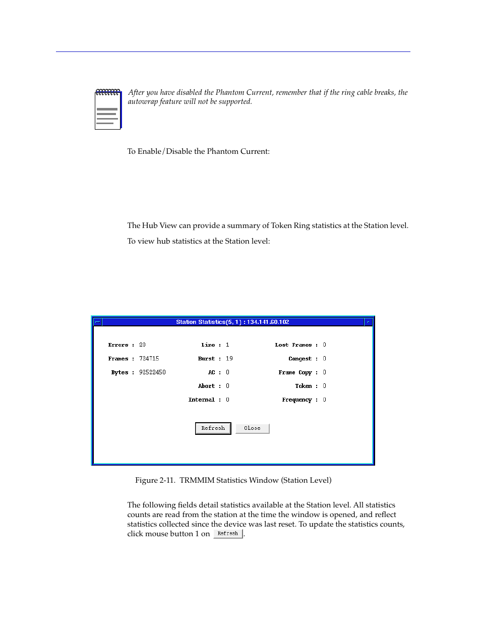 Checking statistics, Checking statistics -22, Or type descriptions, see | Cabletron Systems SPECTRUM TRMMIM User Manual | Page 38 / 120