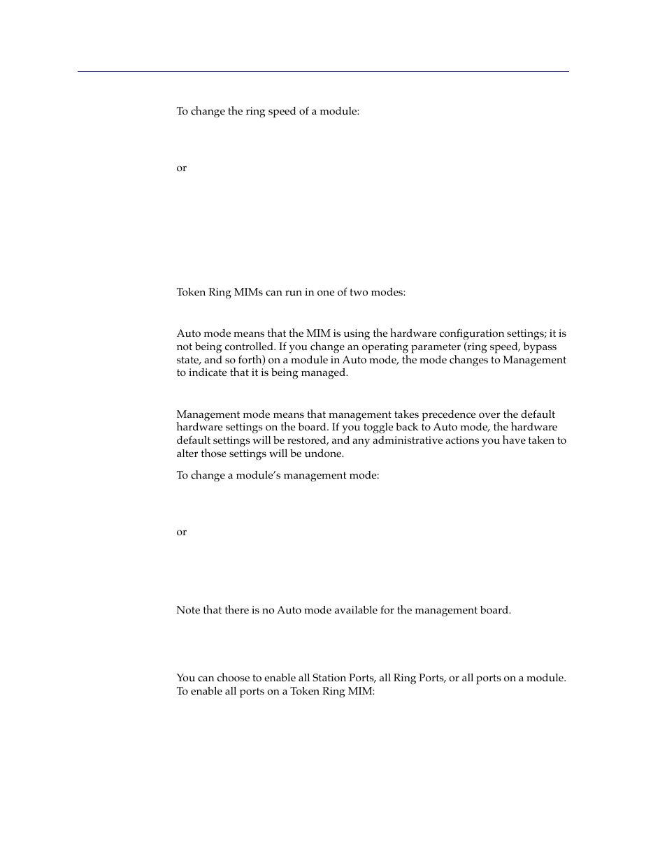 Controlling token ring mim management mode, Enabling all ports on token ring modules, Using the reverse mac button -4 | Cabletron Systems SPECTRUM TRMMIM User Manual | Page 48 / 120