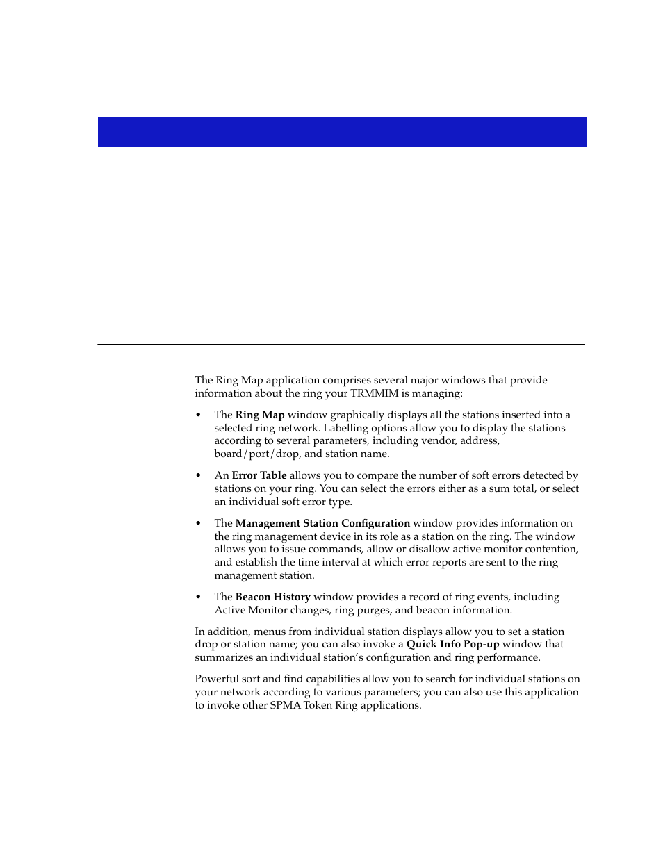 Ring map, Chapter 3 | Cabletron Systems SPECTRUM TRMMIM User Manual | Page 51 / 120