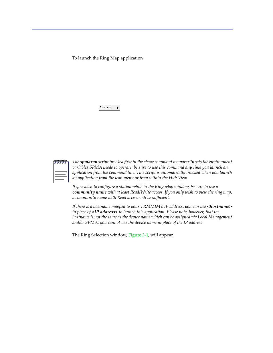 Launching the ring map, Launching the ring map -2 | Cabletron Systems SPECTRUM TRMMIM User Manual | Page 52 / 120