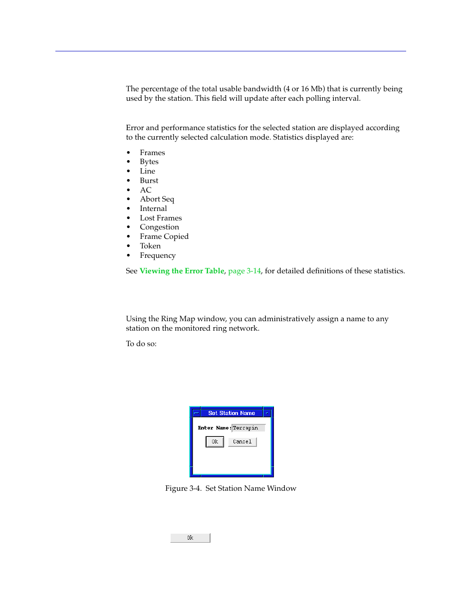 Setting a station name, Setting a station name -8, Emain blank. see | Cabletron Systems SPECTRUM TRMMIM User Manual | Page 58 / 120