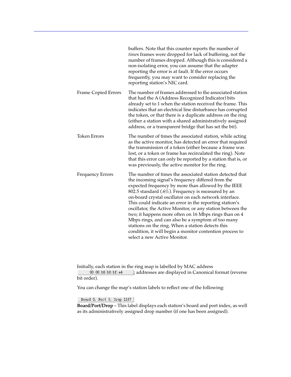Changing the station labels, Changing the station labels -18 | Cabletron Systems SPECTRUM TRMMIM User Manual | Page 68 / 120