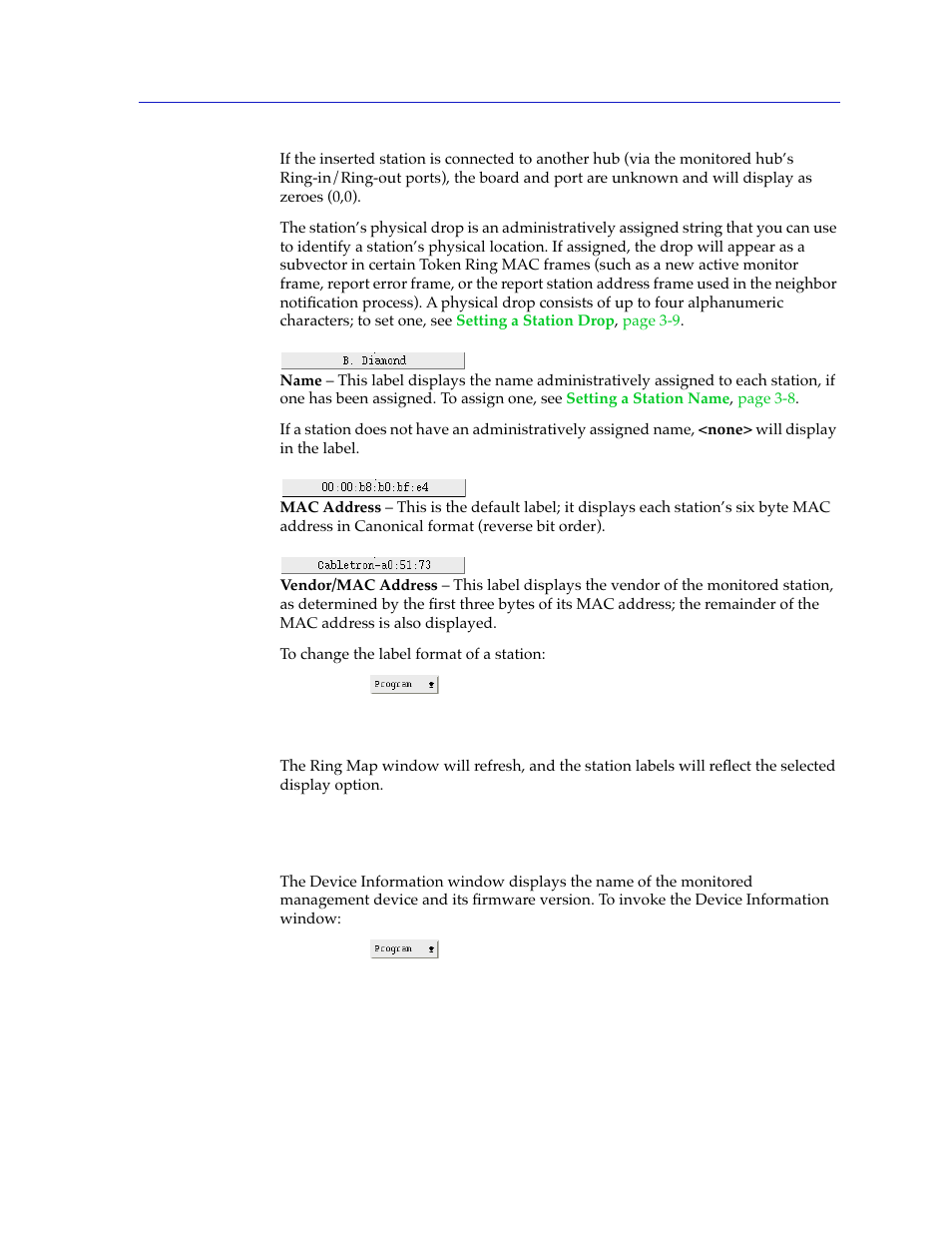 Viewing device information, Viewing device information -19 | Cabletron Systems SPECTRUM TRMMIM User Manual | Page 69 / 120
