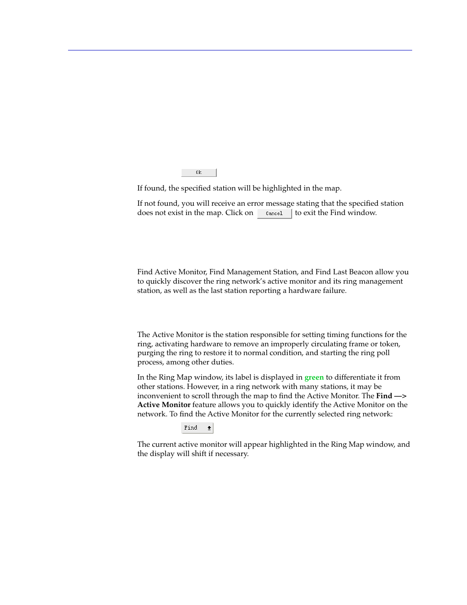 Searching for the active monitor, ring management, Finding the active monitor on the network | Cabletron Systems SPECTRUM TRMMIM User Manual | Page 77 / 120