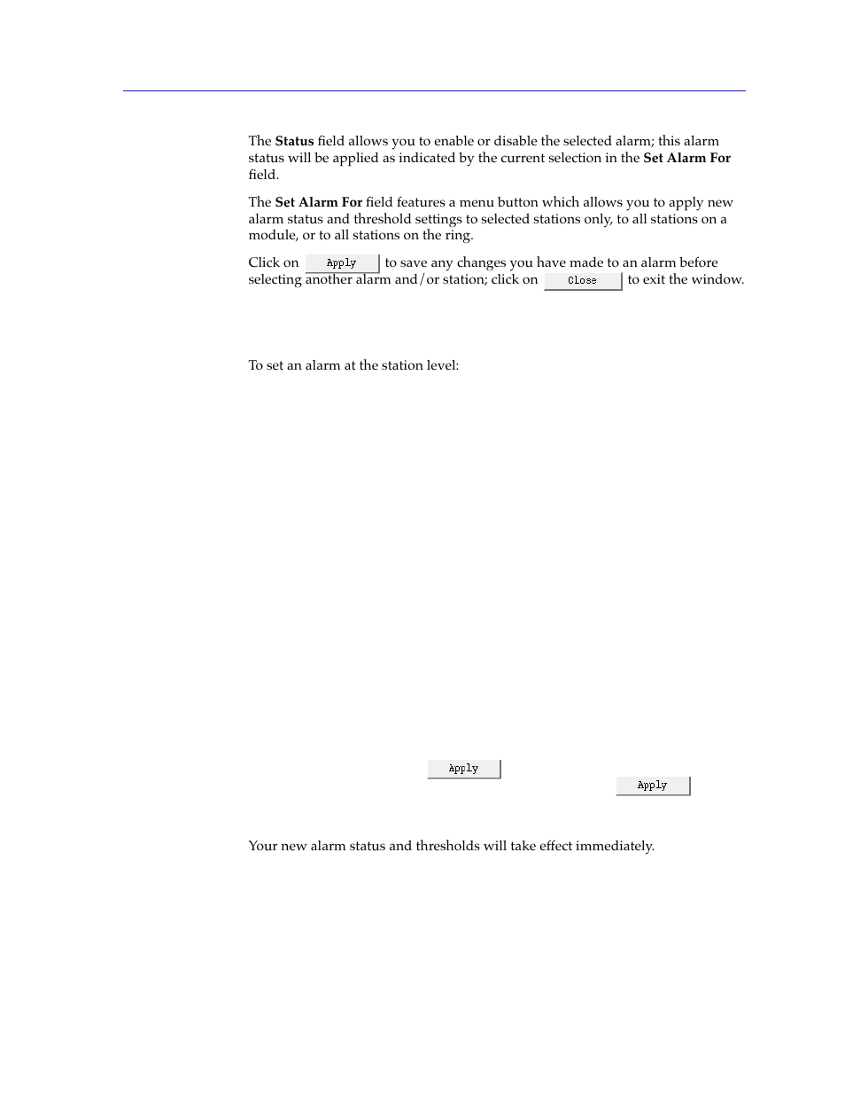 Setting a station level alarm, Setting a station level alarm -9 | Cabletron Systems SPECTRUM TRMMIM User Manual | Page 89 / 120