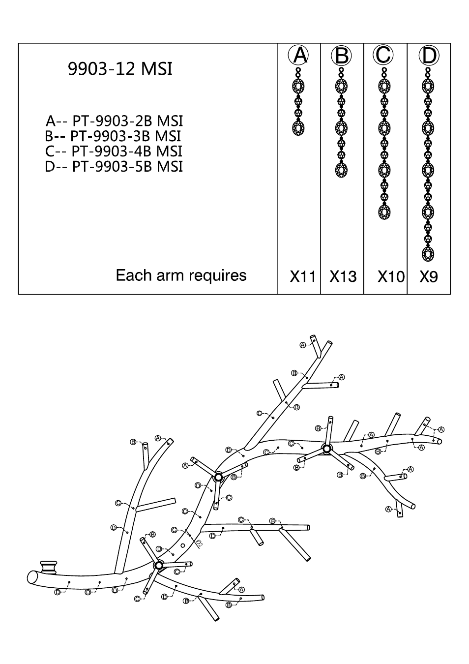 Golden Lighting 9903-12 MSI User Manual | Page 3 / 3