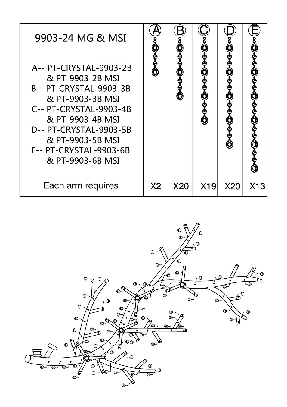 Golden Lighting 9903-24 MSI User Manual | Page 3 / 3