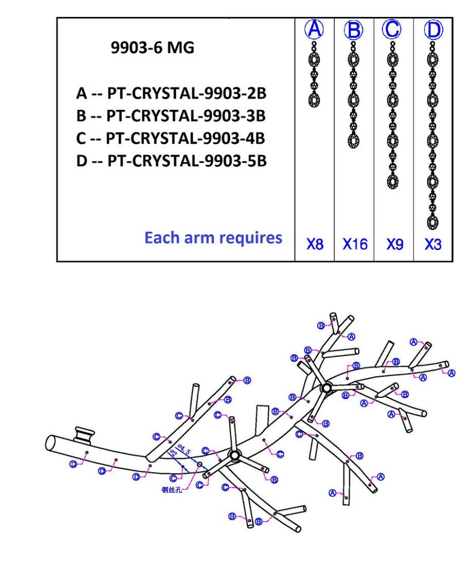 9903-6_crystals | Golden Lighting 9903-6 MG User Manual | Page 3 / 3