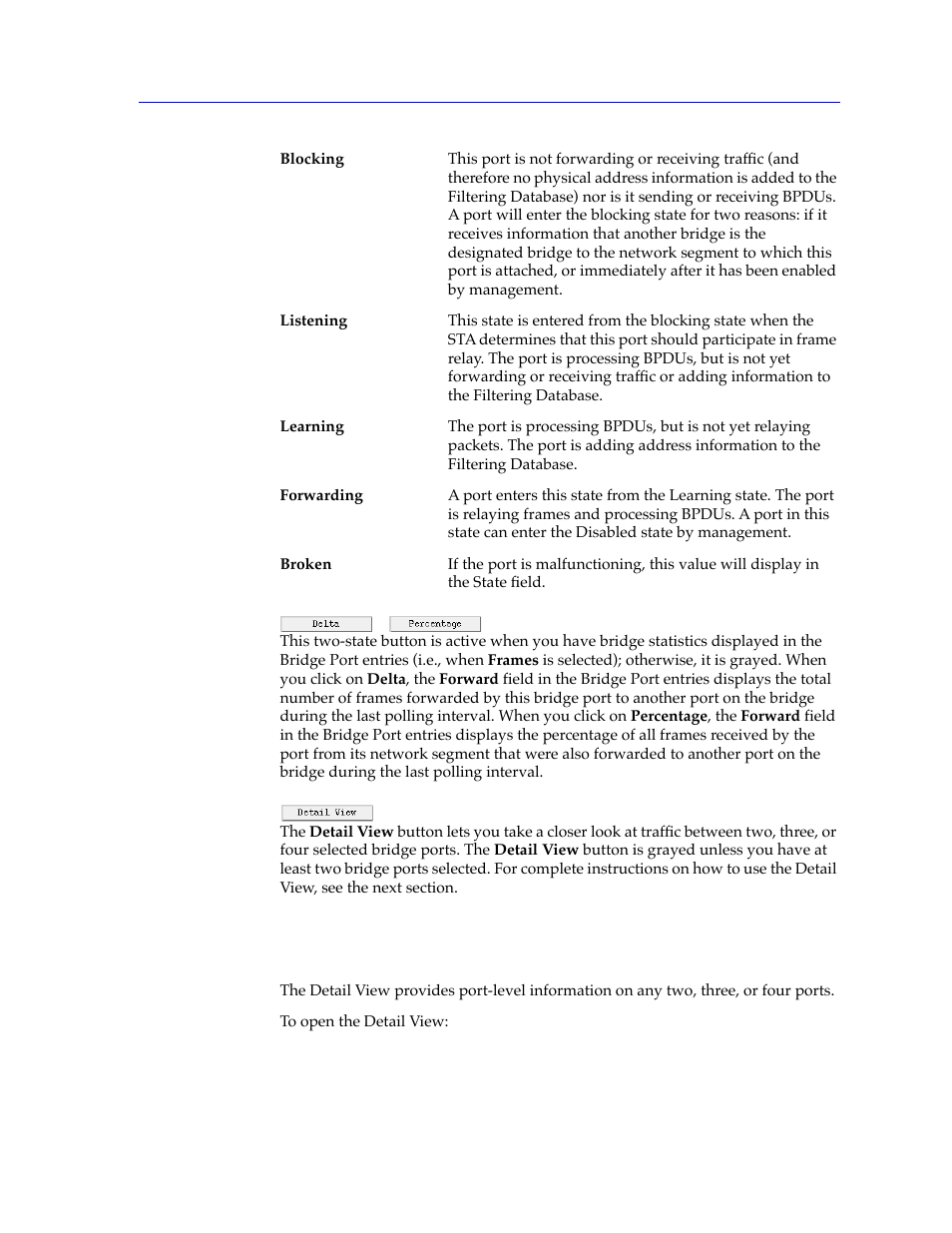 Using the detail view window, Using the detail view window -9 | Cabletron Systems CSX400 User Manual | Page 29 / 101