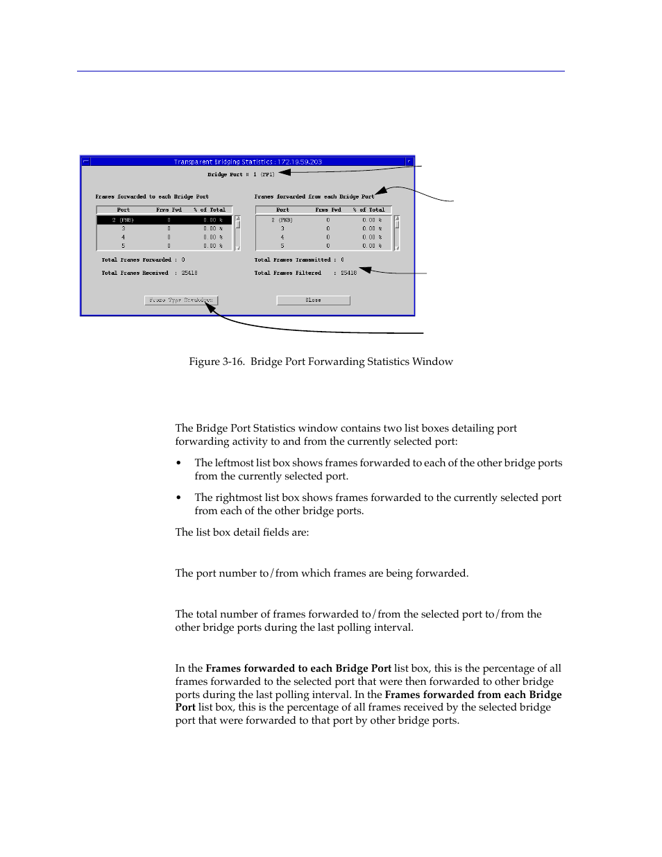 Port forwarding statistics window fields, Port forwarding statistics window fields -36 | Cabletron Systems CSX400 User Manual | Page 56 / 101