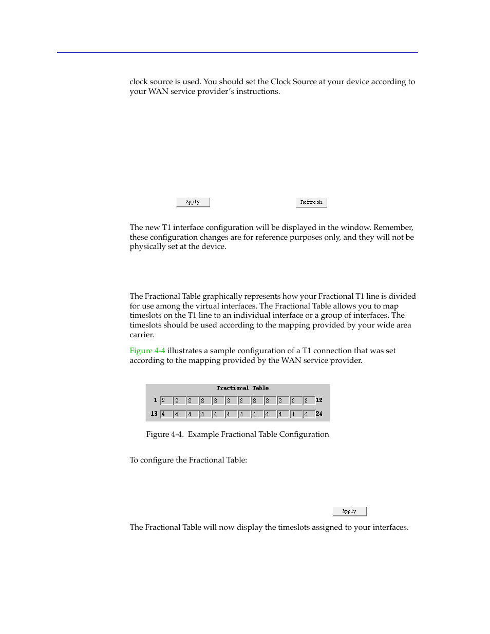 Configuring the t1 port, Using the fractional table | Cabletron Systems CSX400 User Manual | Page 72 / 101