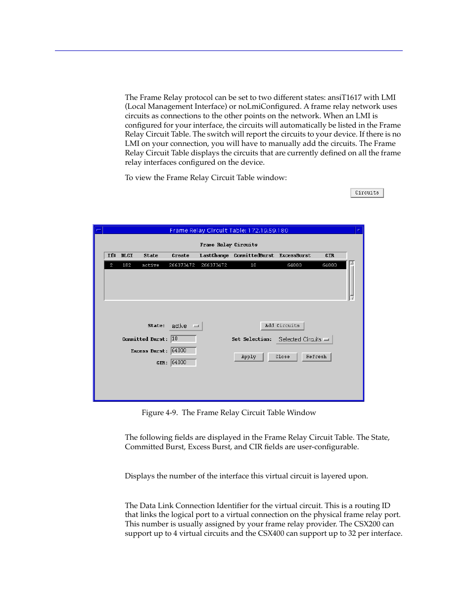 Viewing the circuit configuration, Viewing the circuit conþguration -22 | Cabletron Systems CSX400 User Manual | Page 86 / 101