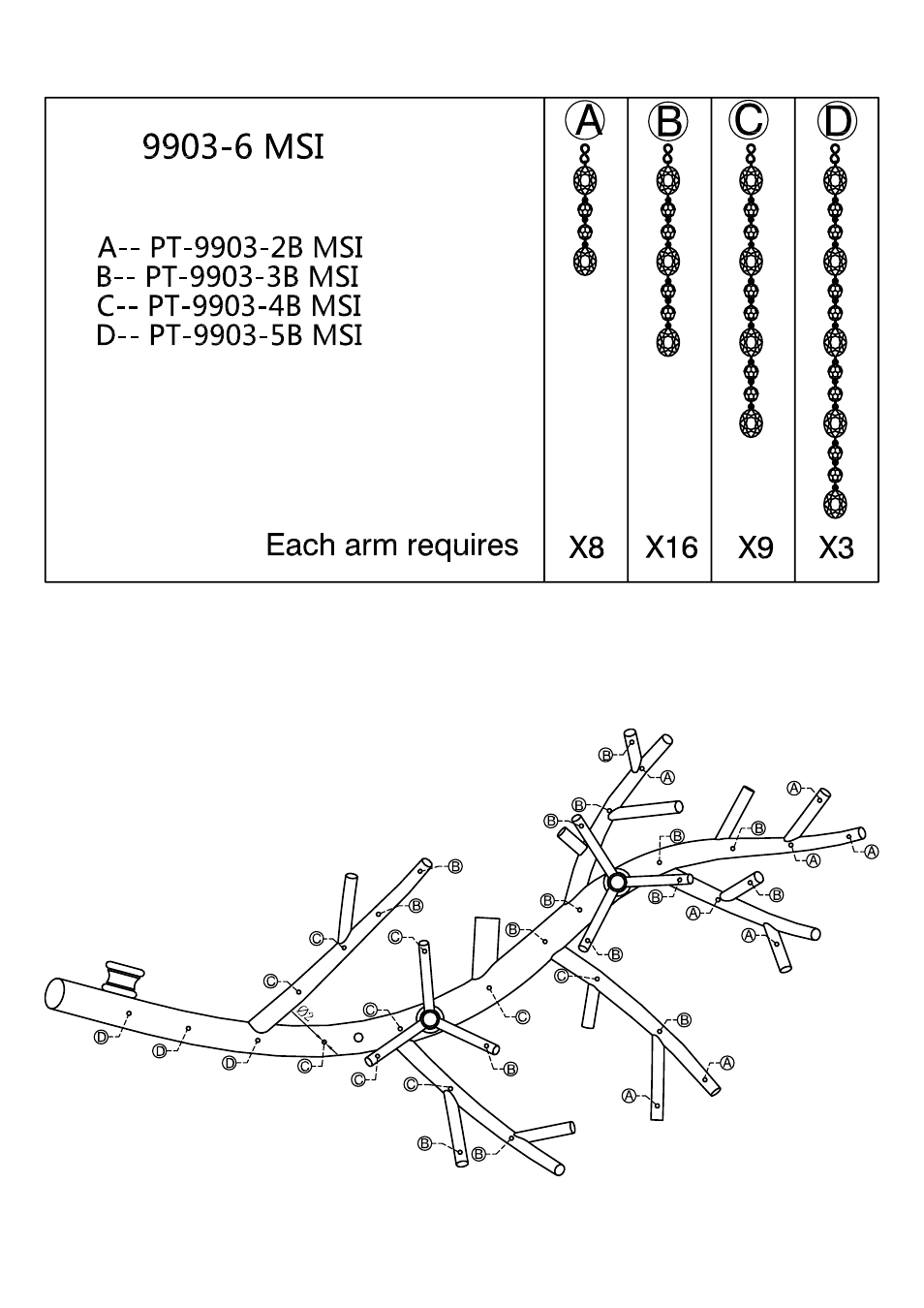 Golden Lighting 9903-6 MSI User Manual | Page 3 / 3