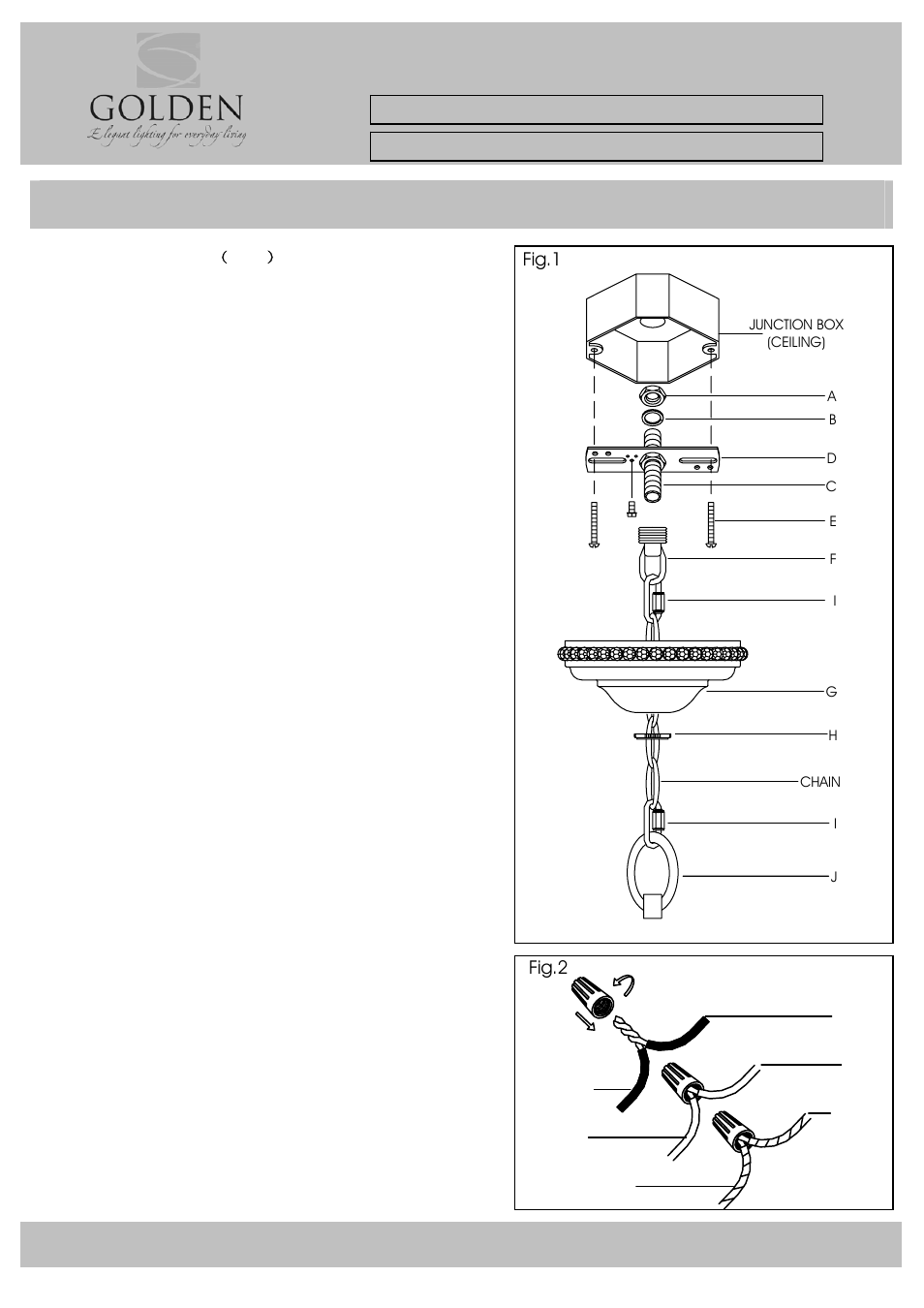 Golden Lighting 9903-M1L MSI User Manual | 3 pages