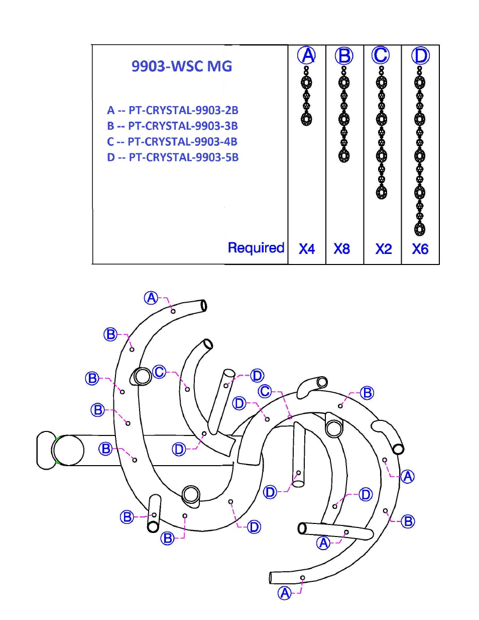 9903-wsc_crystals | Golden Lighting 9903-WSC MG User Manual | Page 3 / 3
