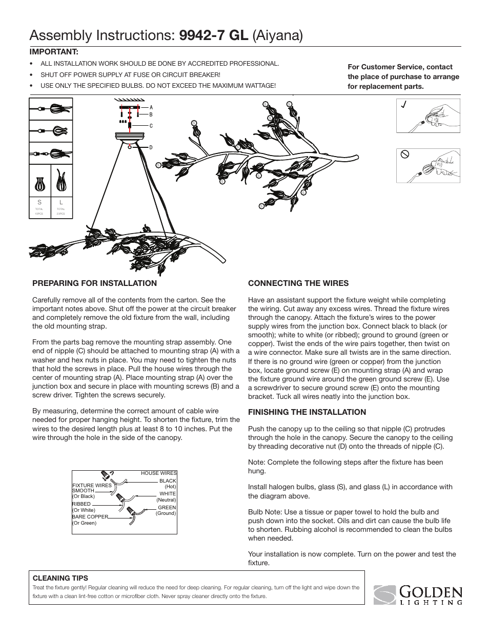 Golden Lighting 9942-7 GL User Manual | 1 page