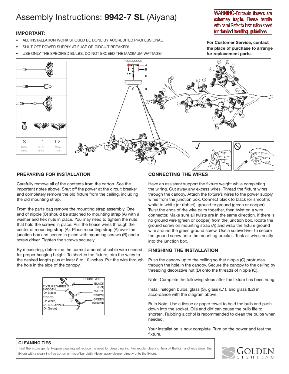 Golden Lighting 9942-7 SL User Manual | 1 page