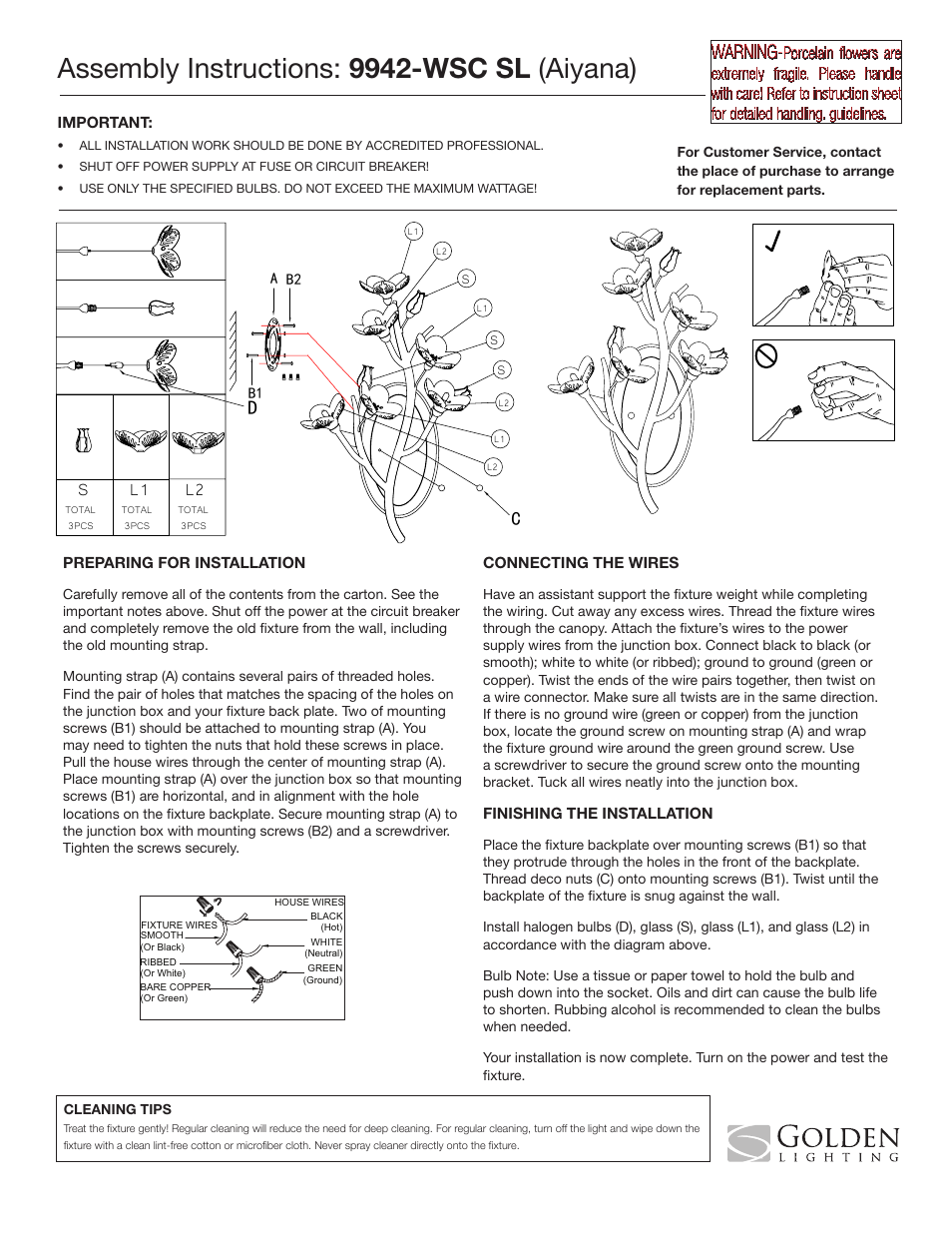 Golden Lighting 9942-WSC SL User Manual | 1 page