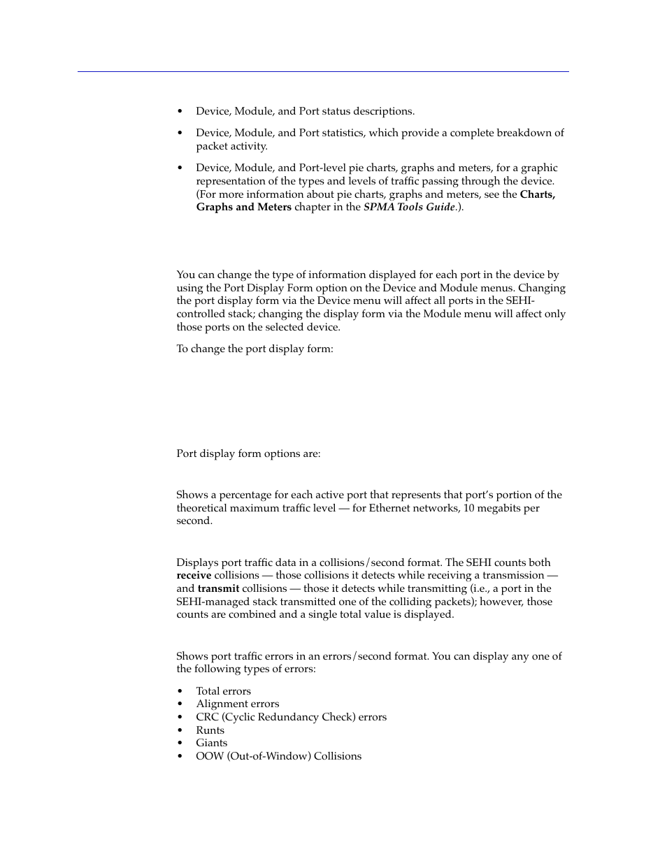 Port display form, Port display form -8 | Cabletron Systems SEHI-22/24 User Manual | Page 22 / 90