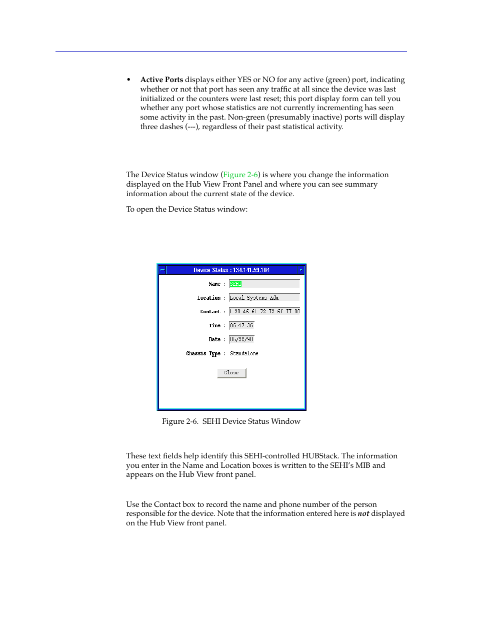 Checking device status and updating front panel in | Cabletron Systems SEHI-22/24 User Manual | Page 24 / 90