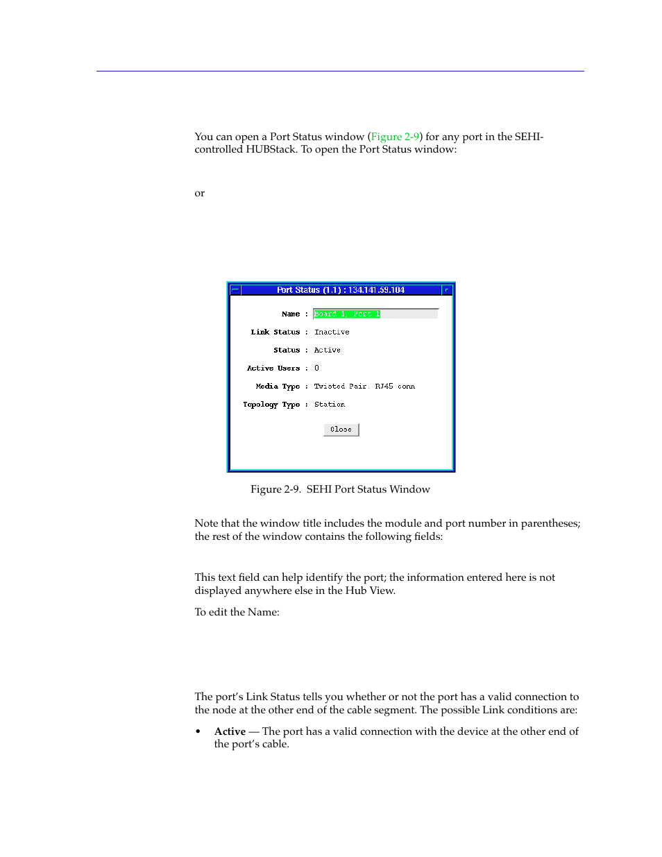 Checking port status, Checking port status -13 | Cabletron Systems SEHI-22/24 User Manual | Page 27 / 90