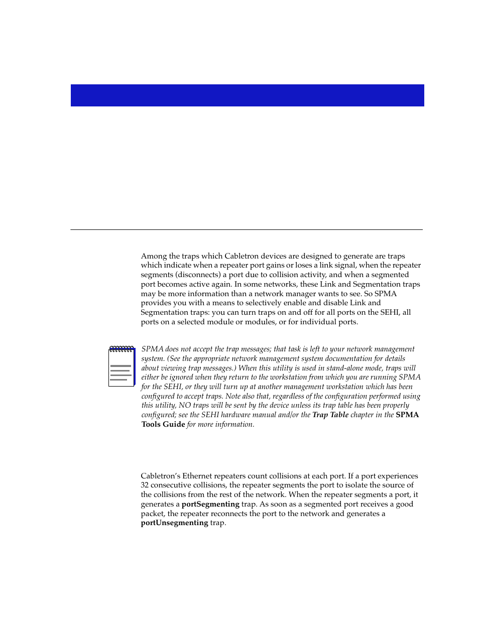 Link/seg traps, What is a segmentation trap, Chapter 3 | What is a segmentation trap? -1 | Cabletron Systems SEHI-22/24 User Manual | Page 39 / 90