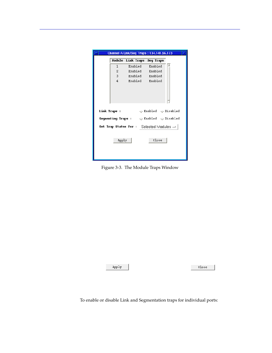 Viewing and configuring link/seg traps for ports, Figure 3-3 | Cabletron Systems SEHI-22/24 User Manual | Page 43 / 90