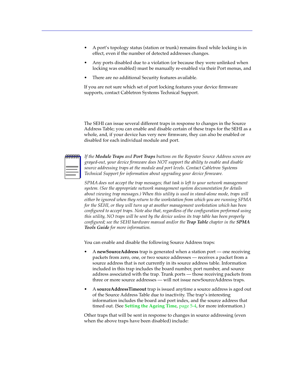 Configuring source address traps, Configuring source address traps -7 | Cabletron Systems SEHI-22/24 User Manual | Page 57 / 90