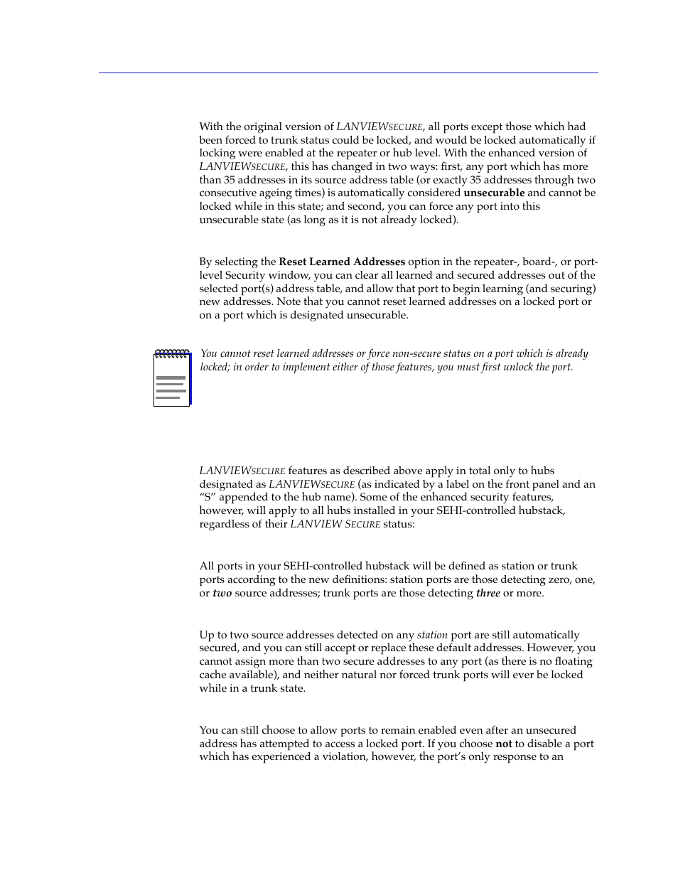 Security on non-lanviewsecure hubs, Security on non-lanviewsecure hubs -5, Lanview | Security on non, Hubs | Cabletron Systems SEHI-22/24 User Manual | Page 69 / 90