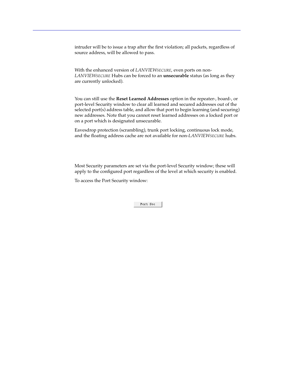 Configuring security, Configuring security -6 | Cabletron Systems SEHI-22/24 User Manual | Page 70 / 90