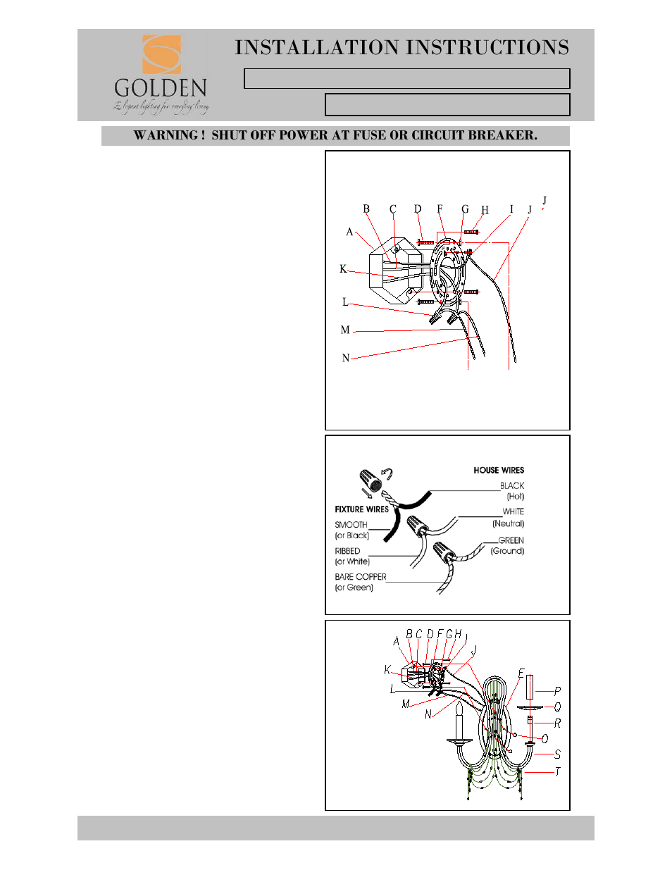 1425-2w-i, Installation instructions | Golden Lighting 1425-2W WG User Manual | Page 2 / 2