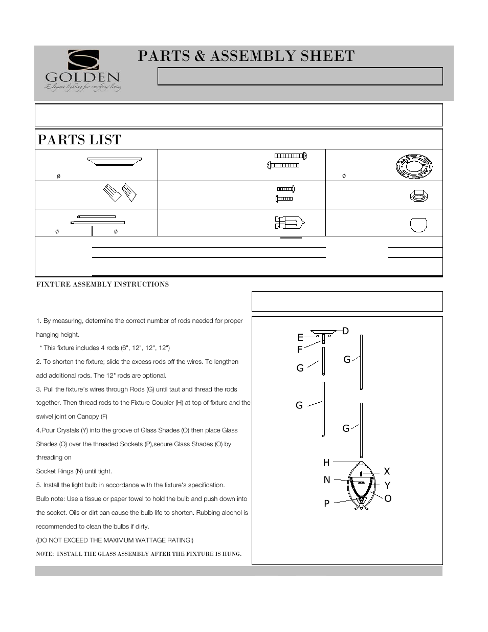 Golden Lighting 7509-M1L PW User Manual | 2 pages