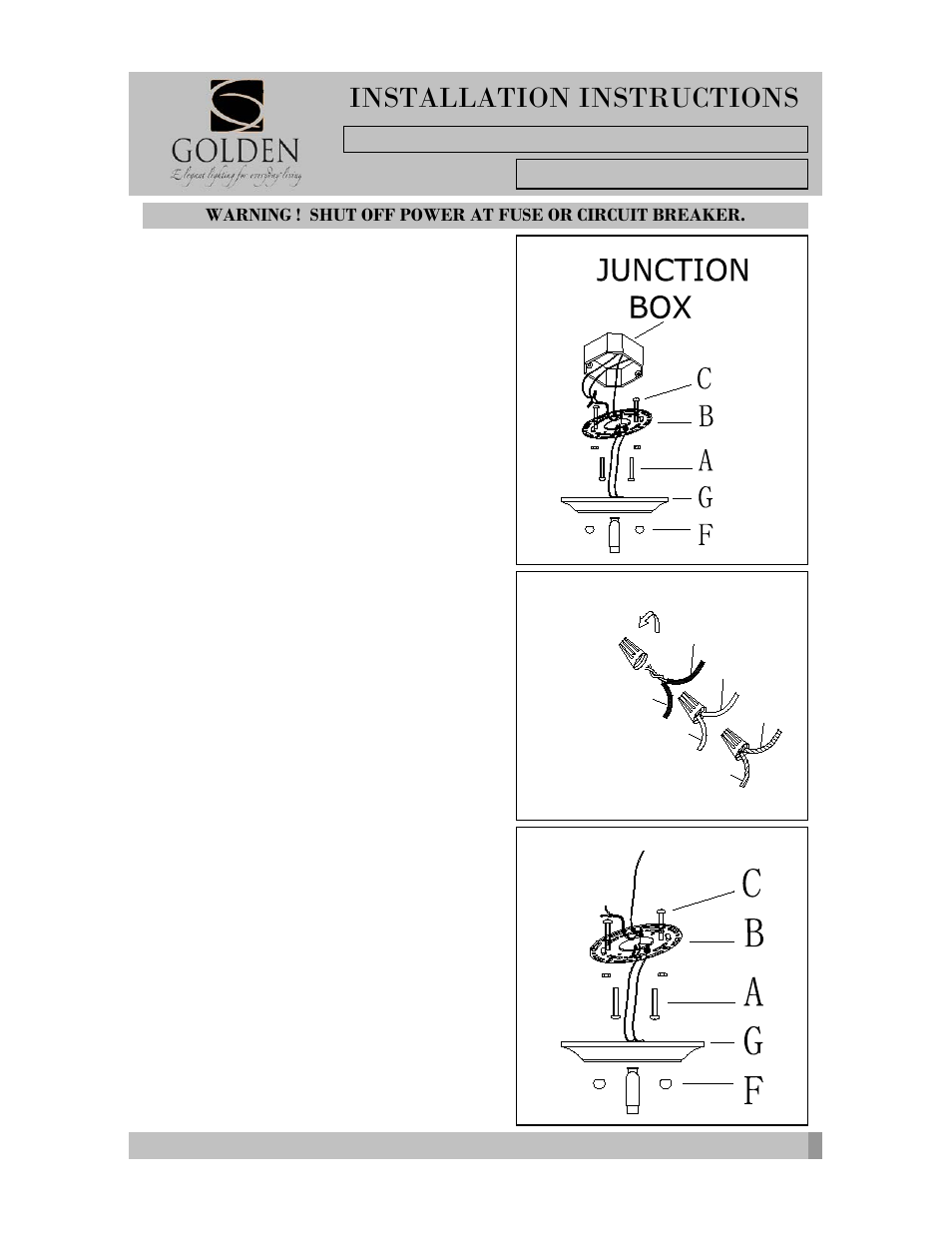 7509-m1l-i, Installation instructions | Golden Lighting 7509-M1L PW User Manual | Page 2 / 2