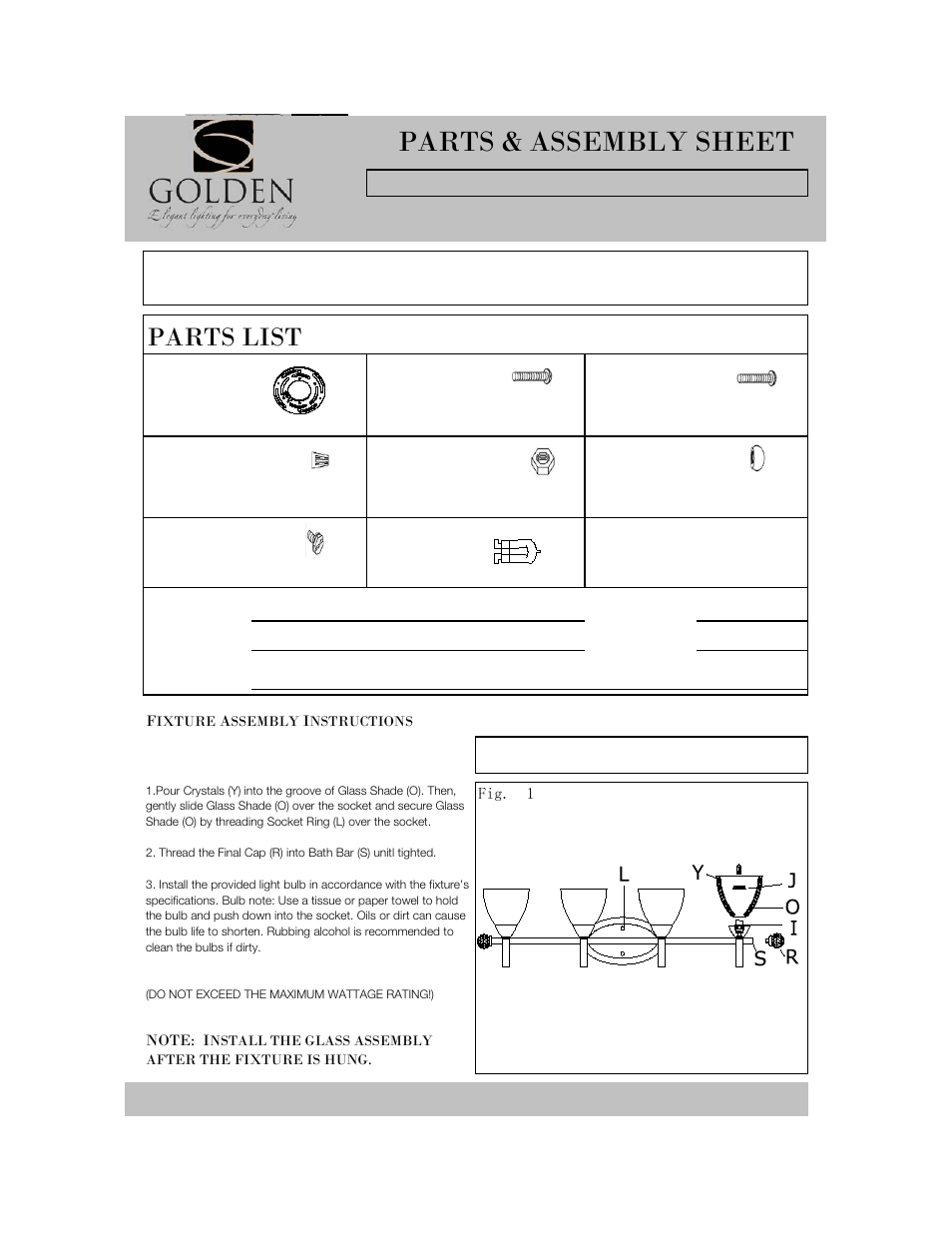 Golden Lighting 7509-BA4 PW User Manual | 2 pages