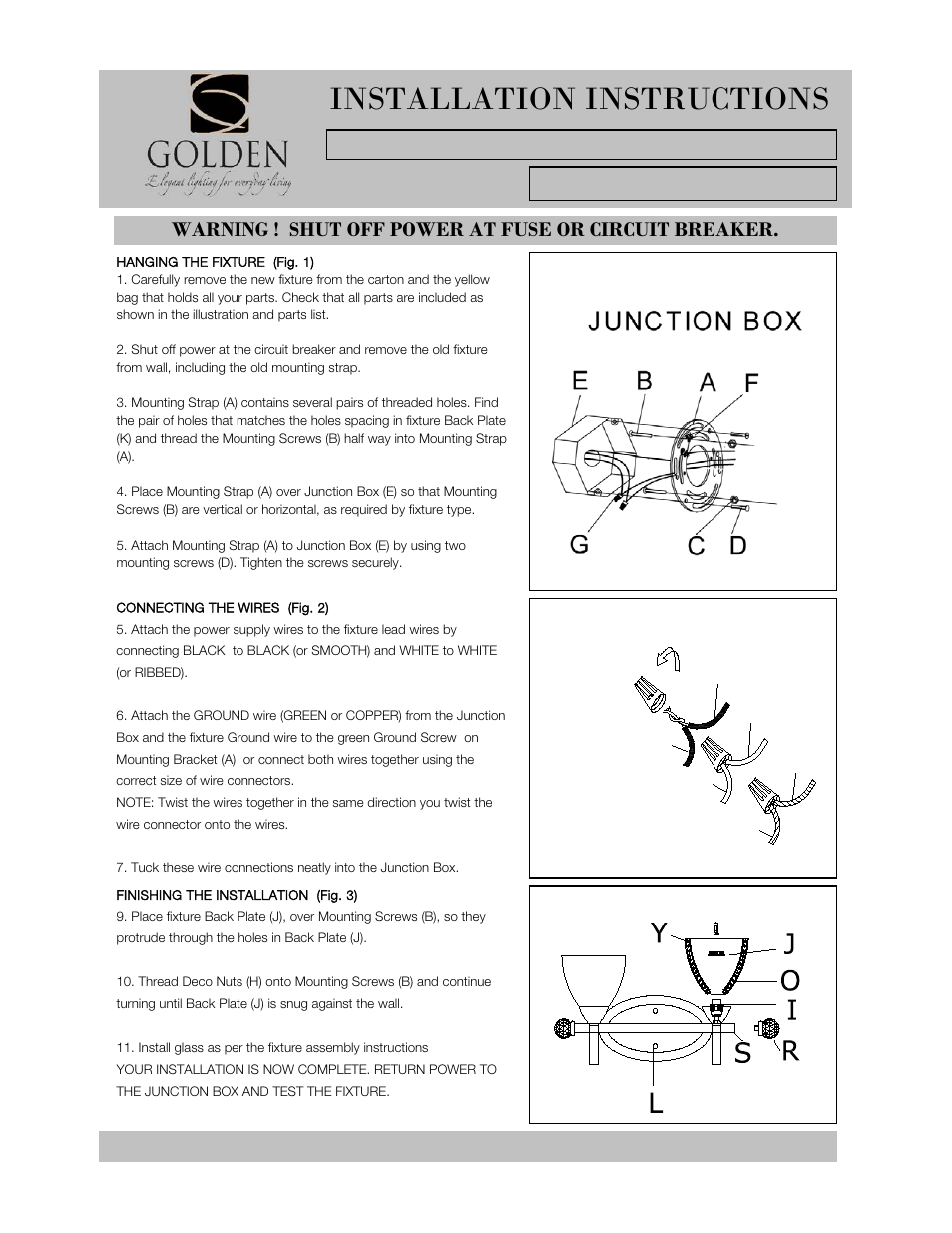 7509-ba2-i, Installation instructions | Golden Lighting 7509-BA2 PW User Manual | Page 2 / 2