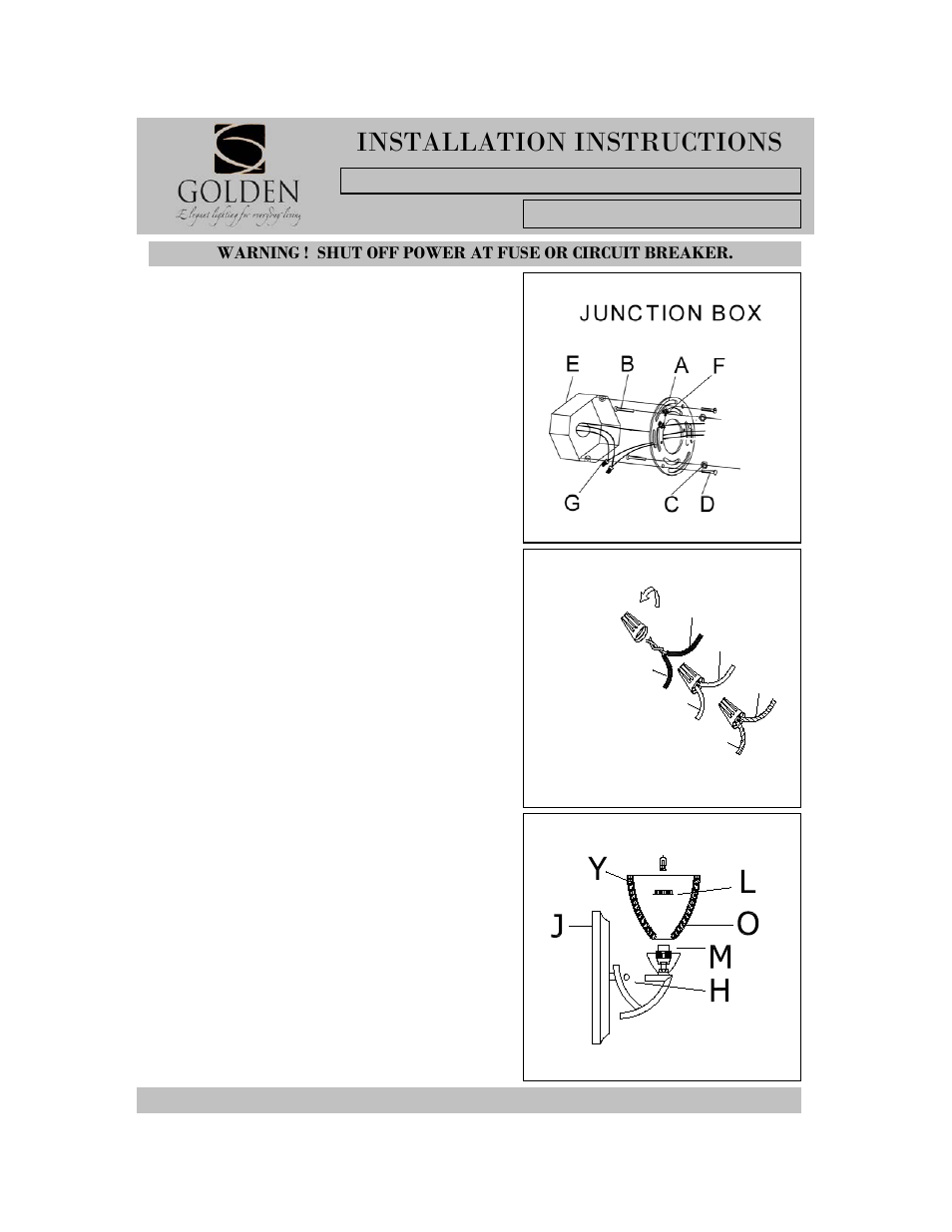 7509-ba1-i, Installation instructions | Golden Lighting 7509-BA1 PW User Manual | Page 2 / 2