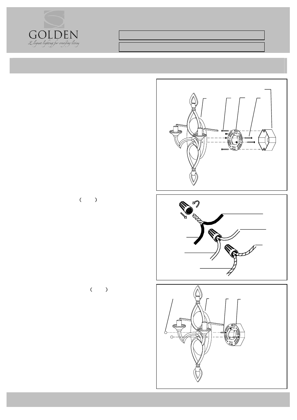 Golden Lighting 6390-WSC WG User Manual | 2 pages