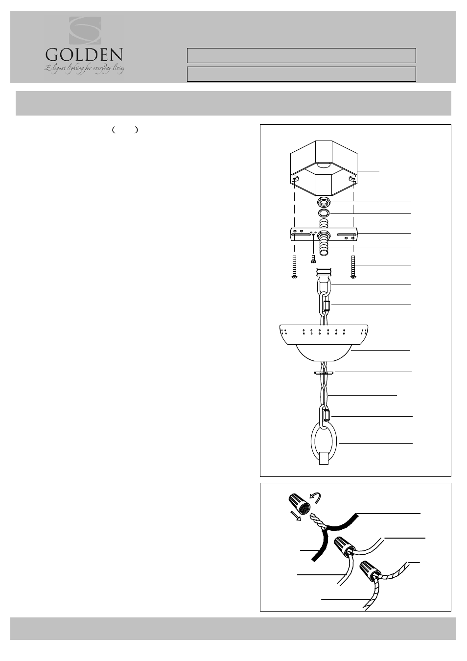 Golden Lighting 9903-M1L MG User Manual | 3 pages