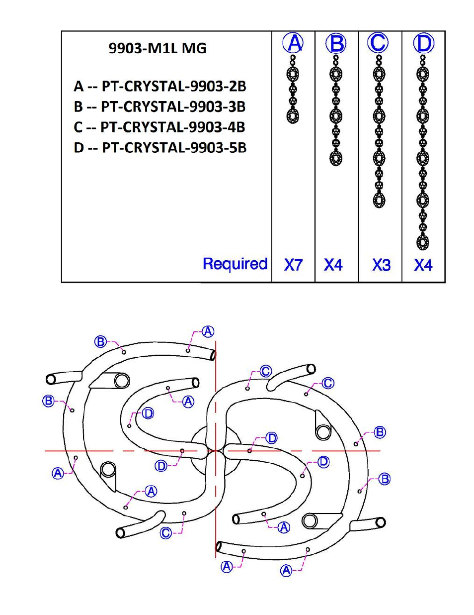 9903-m1l_crytals | Golden Lighting 9903-M1L MG User Manual | Page 3 / 3